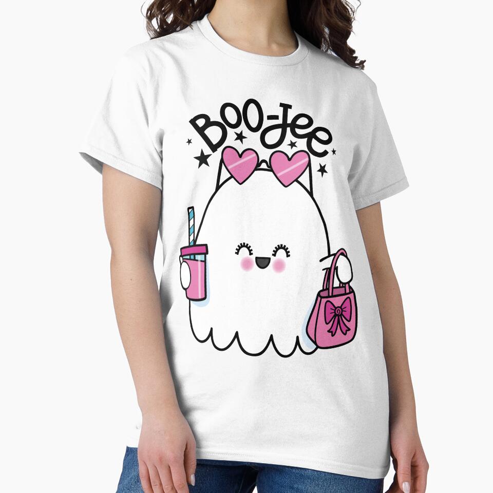Boo-jee Ghost – Cute Halloween Aesthetic T-Shirt Design by Educlips
