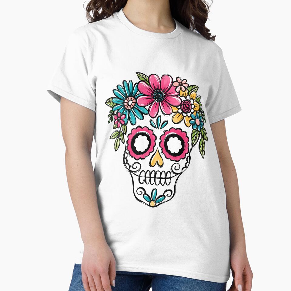 Sugar skull floral by WildPilotLLC