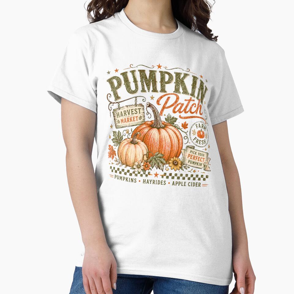 Pumpkin Patch Harvest Market - Vintage Fall Sign by BackTWO