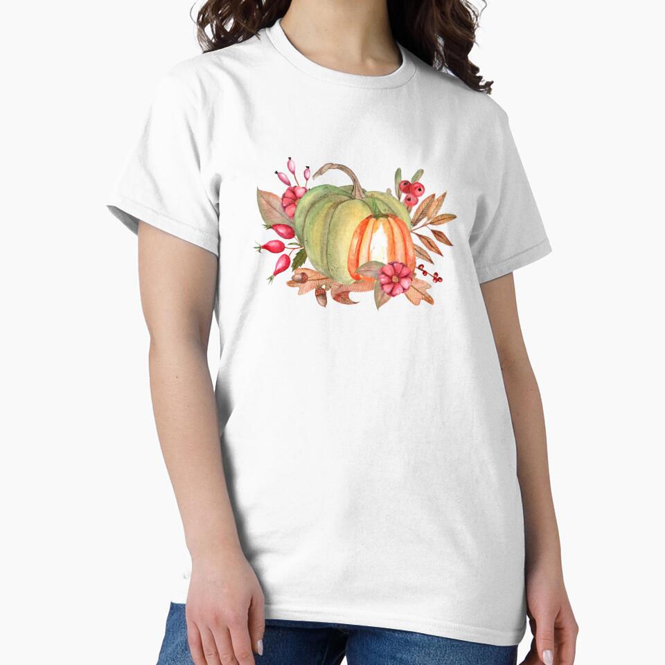 Watercolor beautiful autumn pattern by Natallia Leanovich