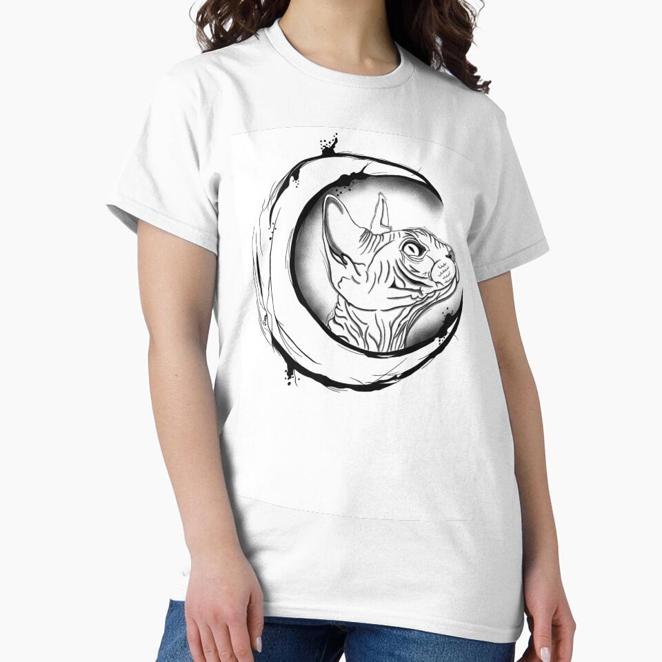 Cat in moon by Joaotattoo