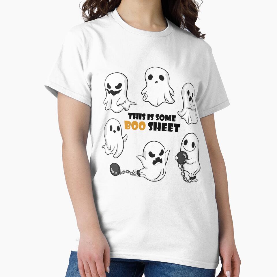 This Is Some Boo Sheet Ghost Cute Boo Ghost Halloween Cat Spooky by Mayalogo