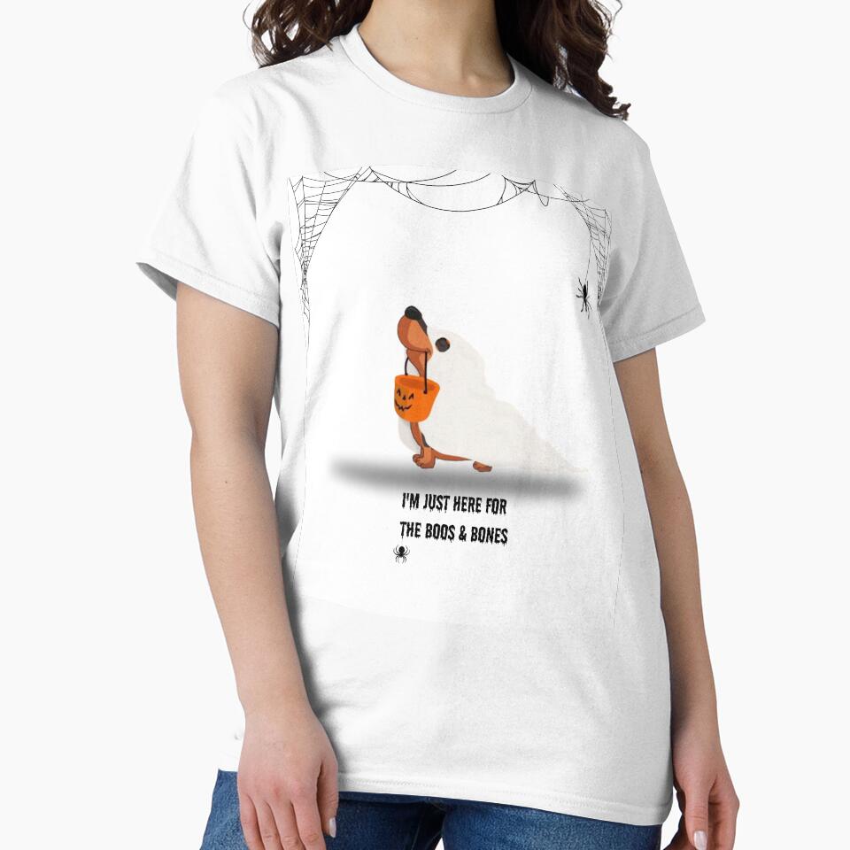 Boos & Bones – Funny Halloween Dog Ghost Design by PrintVibeClothes