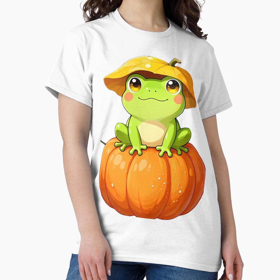 Cute Tree Frog in Pumpkin Patch Icon by pumsquare