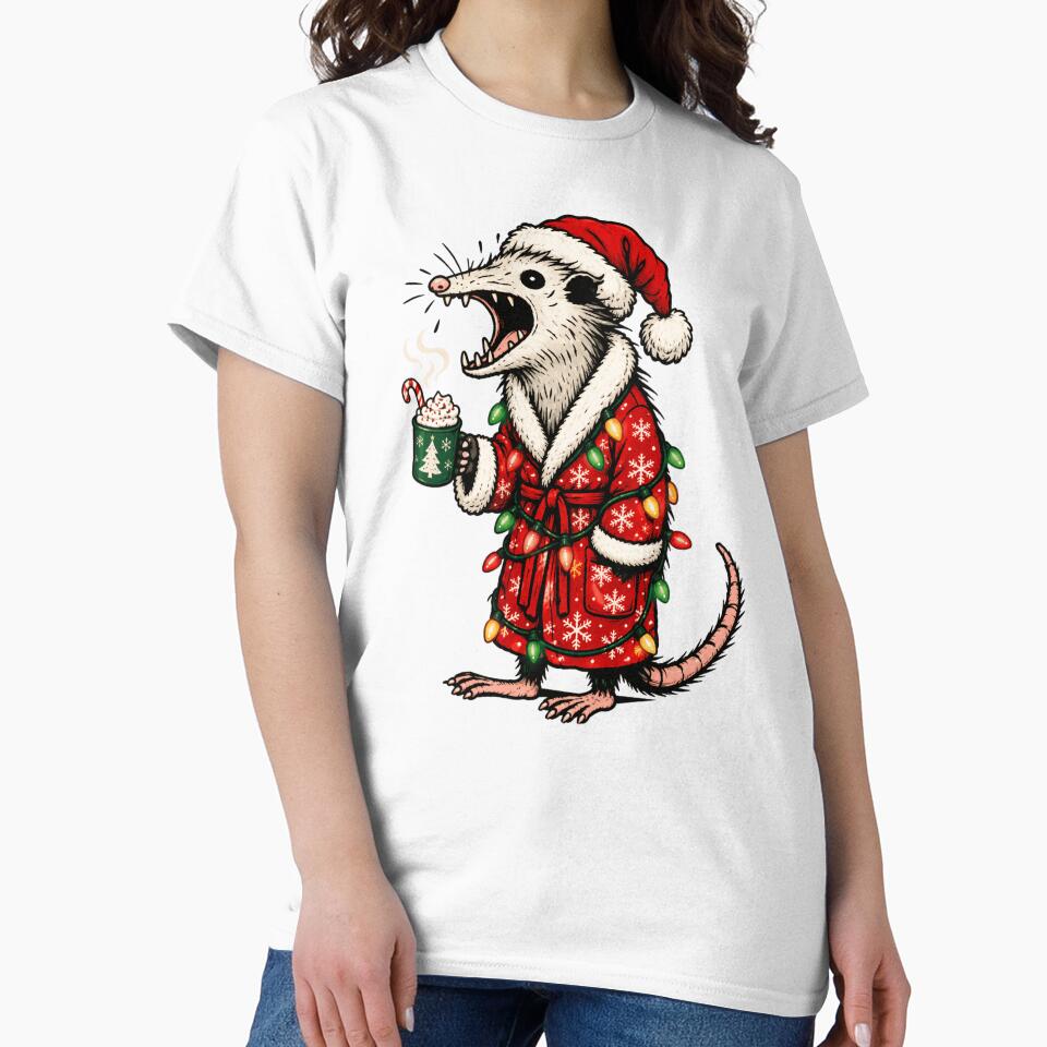 Feral Christmas Opossum Hot Cocoa by Steele-Art
