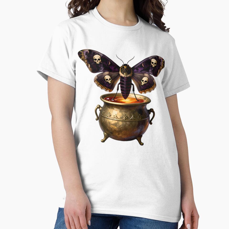 Gothic Deaths-Head Hawkmoth Brass Cauldron by IllumeInk