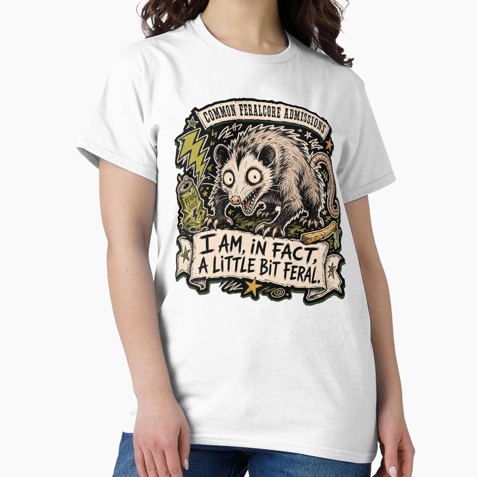 Feral Possum Retro Chaotic Humor by Proud Threads