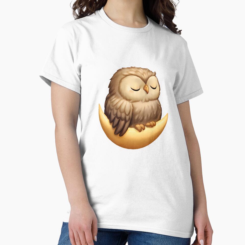 Owl on Crescent Moon by pumsquare