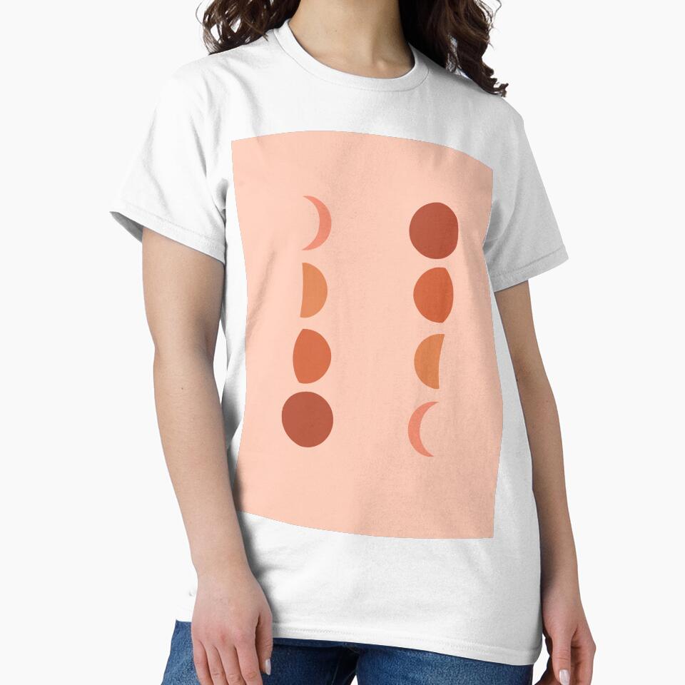 Minimal Moon Phases - Lunar Cycle Print - La Luna - Mid-century modern, Scandinavian Abstract by Studio Grafiikka