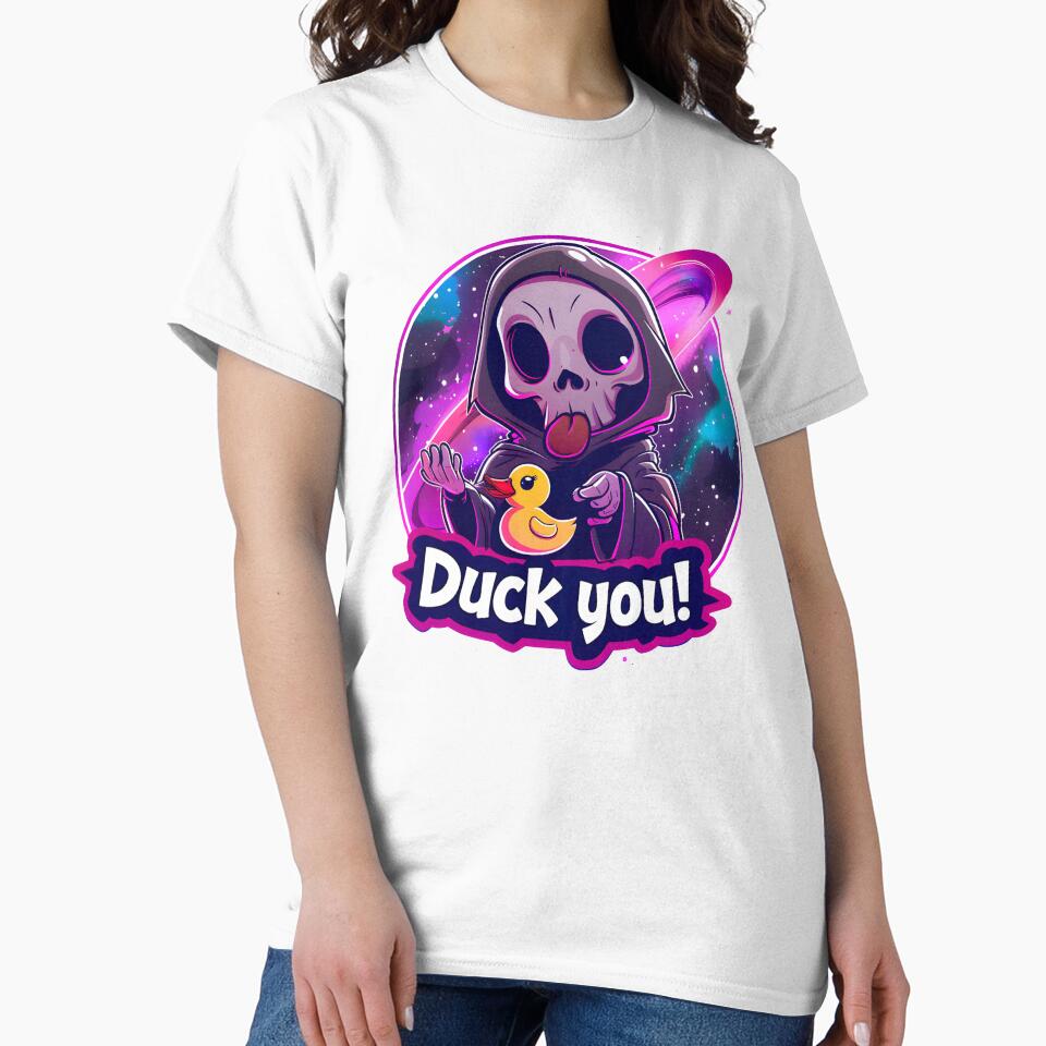 Sarcastic skeleton. Snarky skeleton. Funny skeleton. Duck you by marielkoks