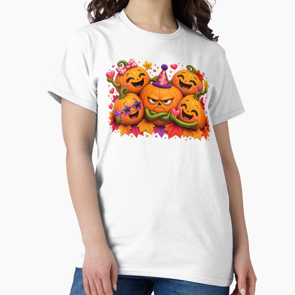 Grumpy Pumpkin & Cheerful Friends – Cute Halloween Crew by The Cutting Room
