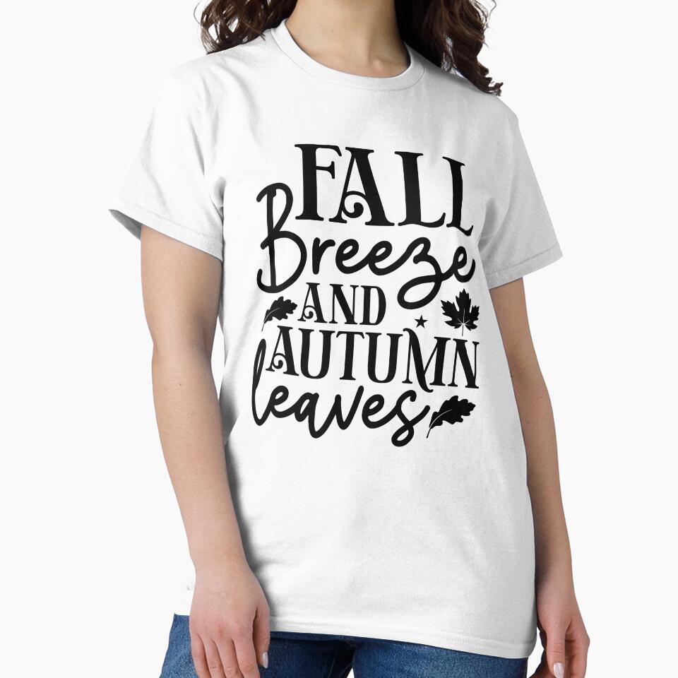 Fall Breeze And Autumn Leaves - Autumn Halloween Vibes Quotes Retro Vintage Autumn Season Gift by FuzionRaptor