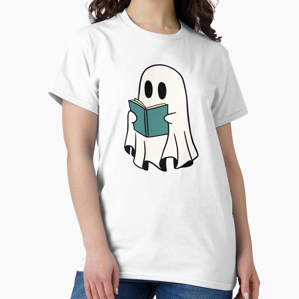 ghost reading a green book by Neadoodles