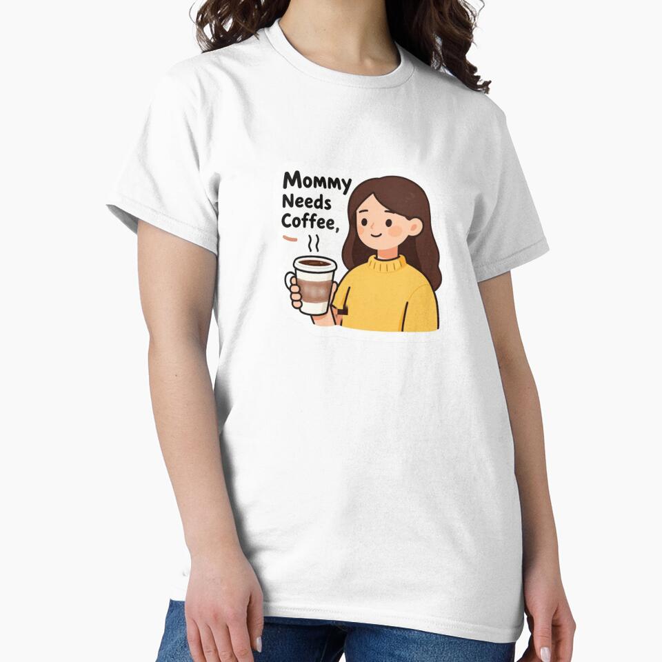 Mommy Needs Coffee Cute Graphic Design by CreativeADB7