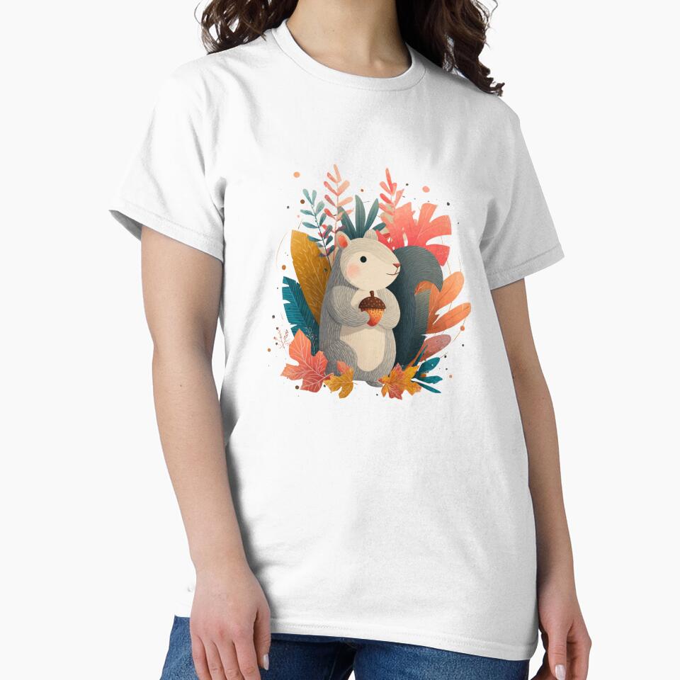 Autumn Squirrel | T-Shirt by NicolasGlowArt