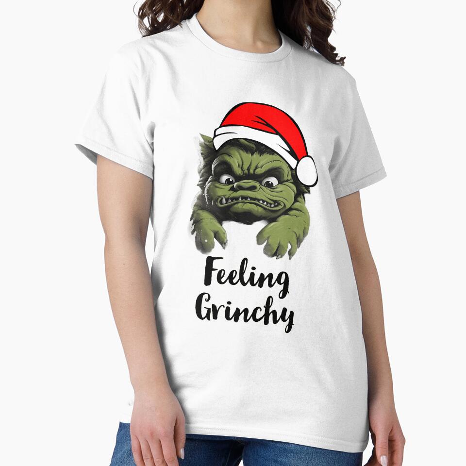 Cute Green Troll Christmas Xmas 'Feeling grinchy' by SADStyleDesigns