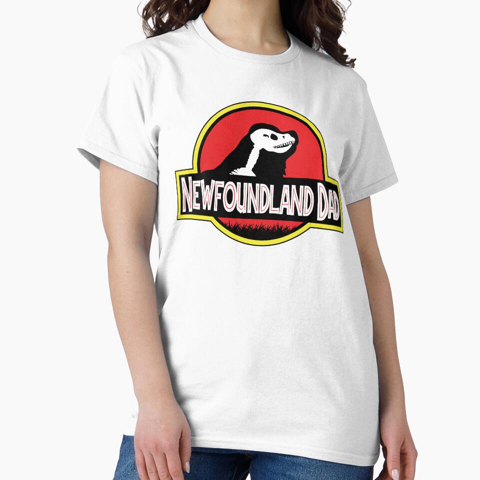 (For Bright Background) Jurassic Newfoundland Dad by More Cute Dogs
