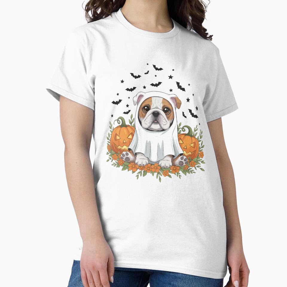 English Bulldog Puppy Ghost – Cute Halloween Dog Costume by The Real Life Symphony
