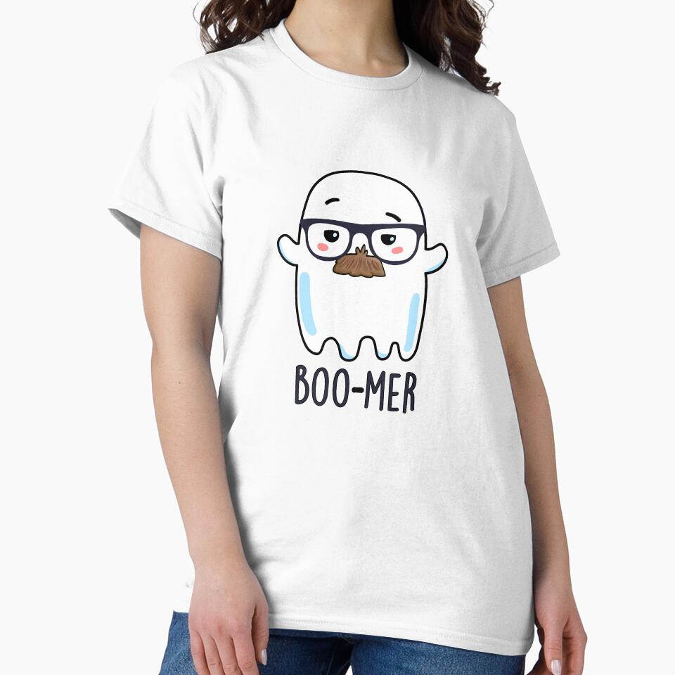 Boo-mer Funny Middle Aged Ghost Puns by punnybone