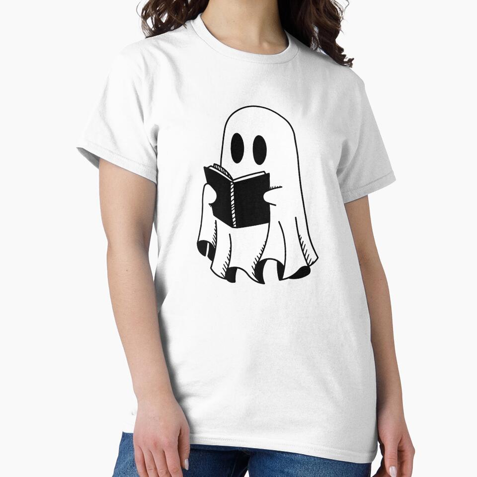 ghost reading by Kama black&white