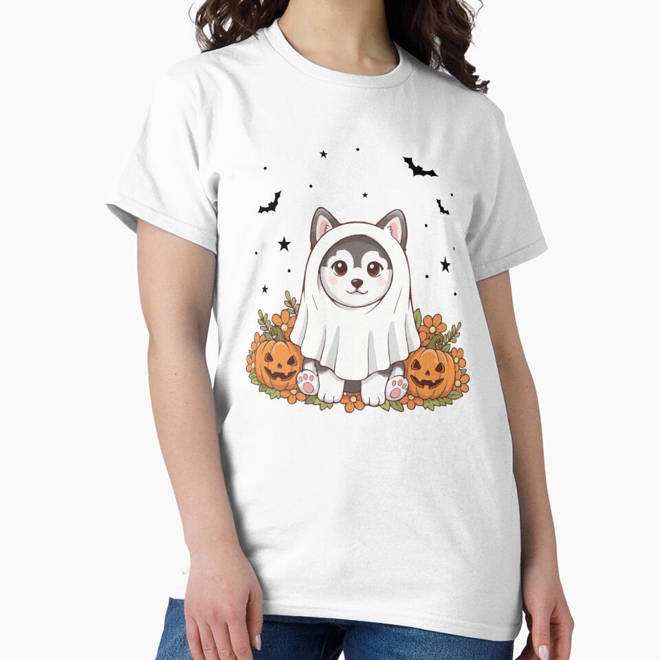 Alaskan Malamute Puppy Ghost – Cute Halloween Dog Costume by The Real Life Symphony