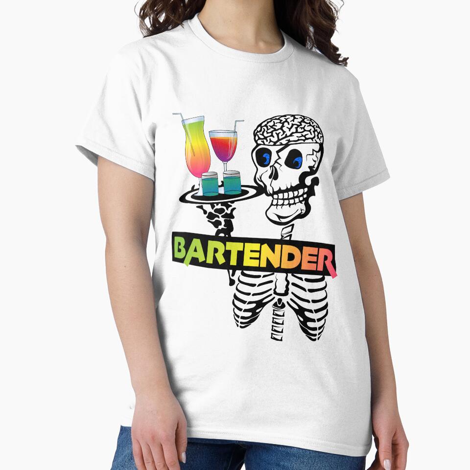 Bartender Halloween, Halloween Skeleton Bartender, Creepy Skeleton Bartender Design by PolishDesigns