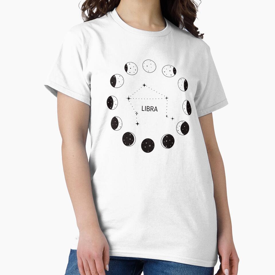 Moon phases and zodiac constellation Libra by MonochromeEcho
