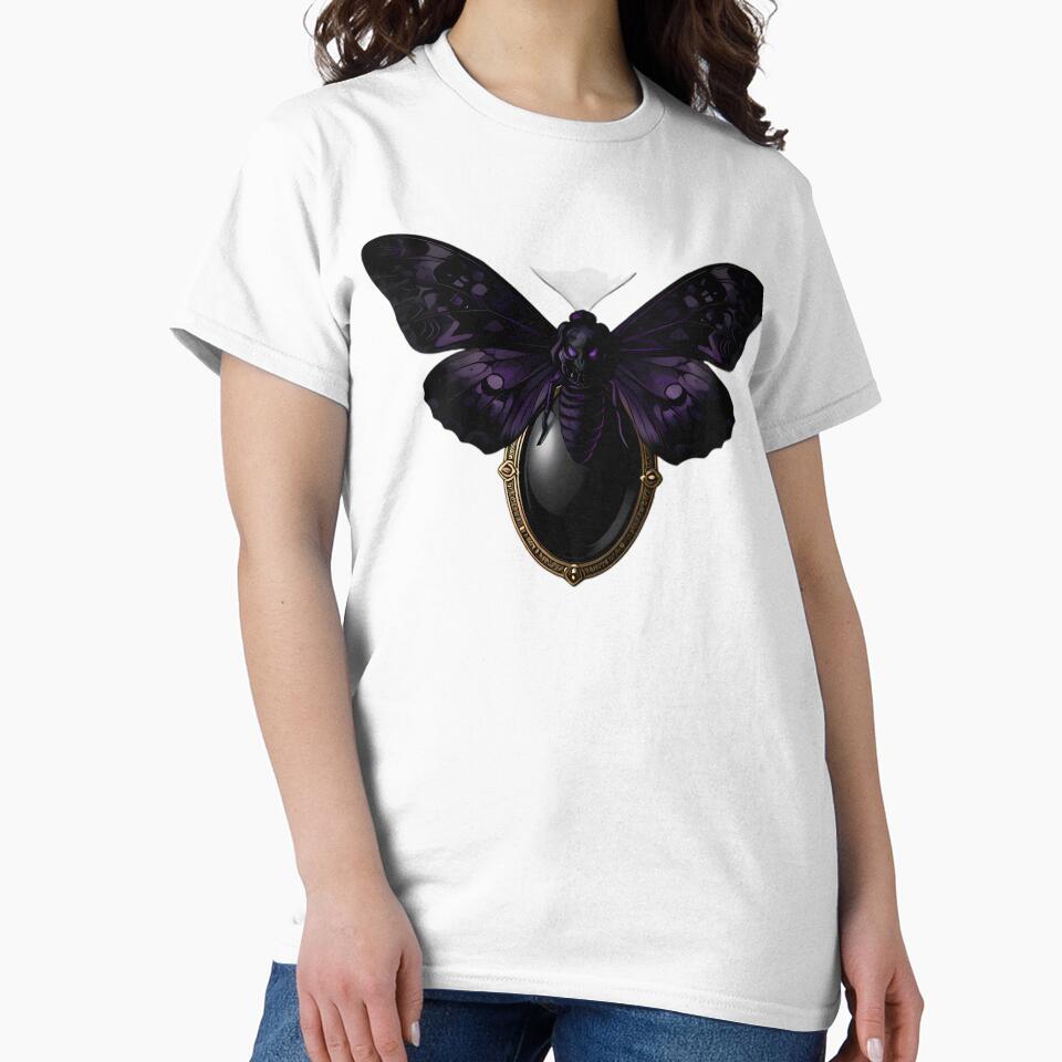 Gothic Phantom Hawkmoth Mourning Locket by IllumeInk