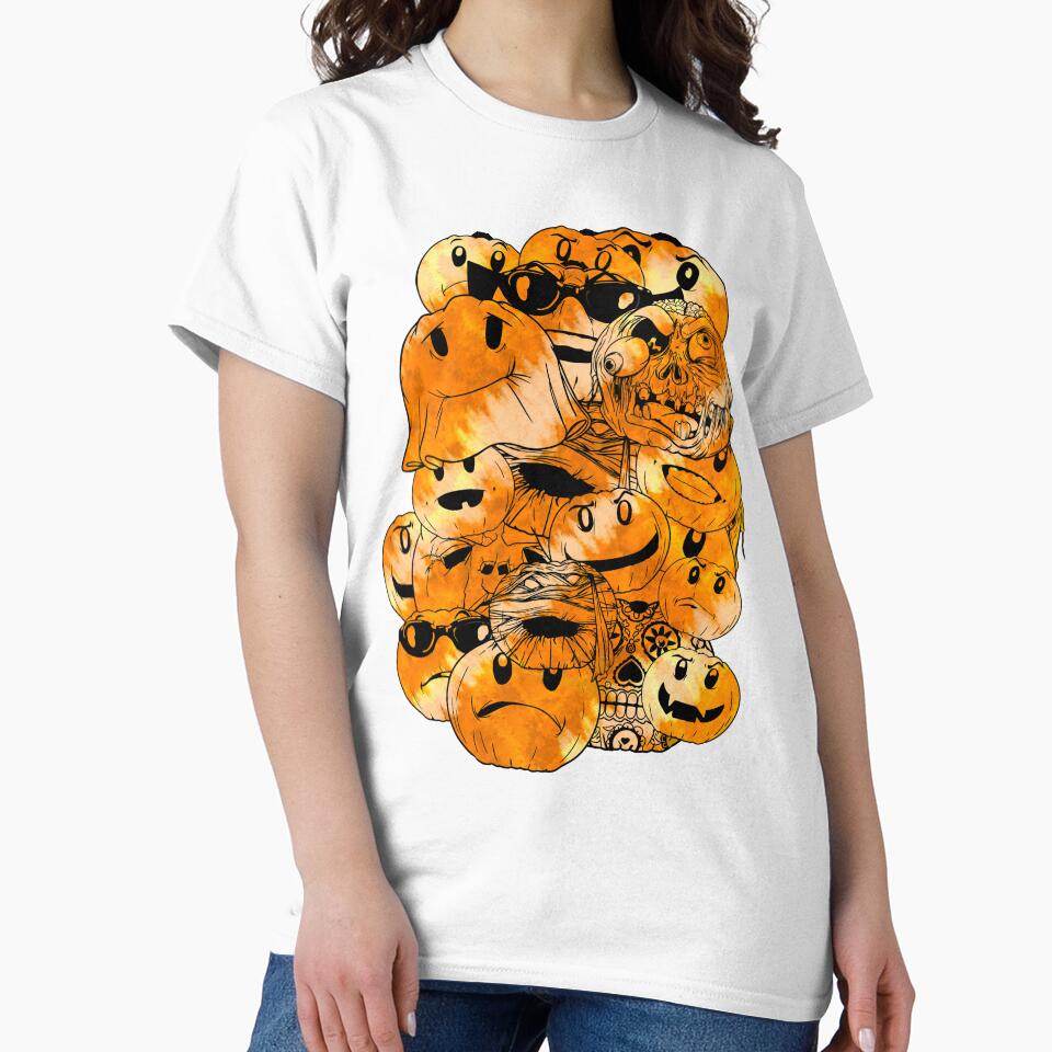 Tie Dye Halloween pumpkin party (orange) by Martzart