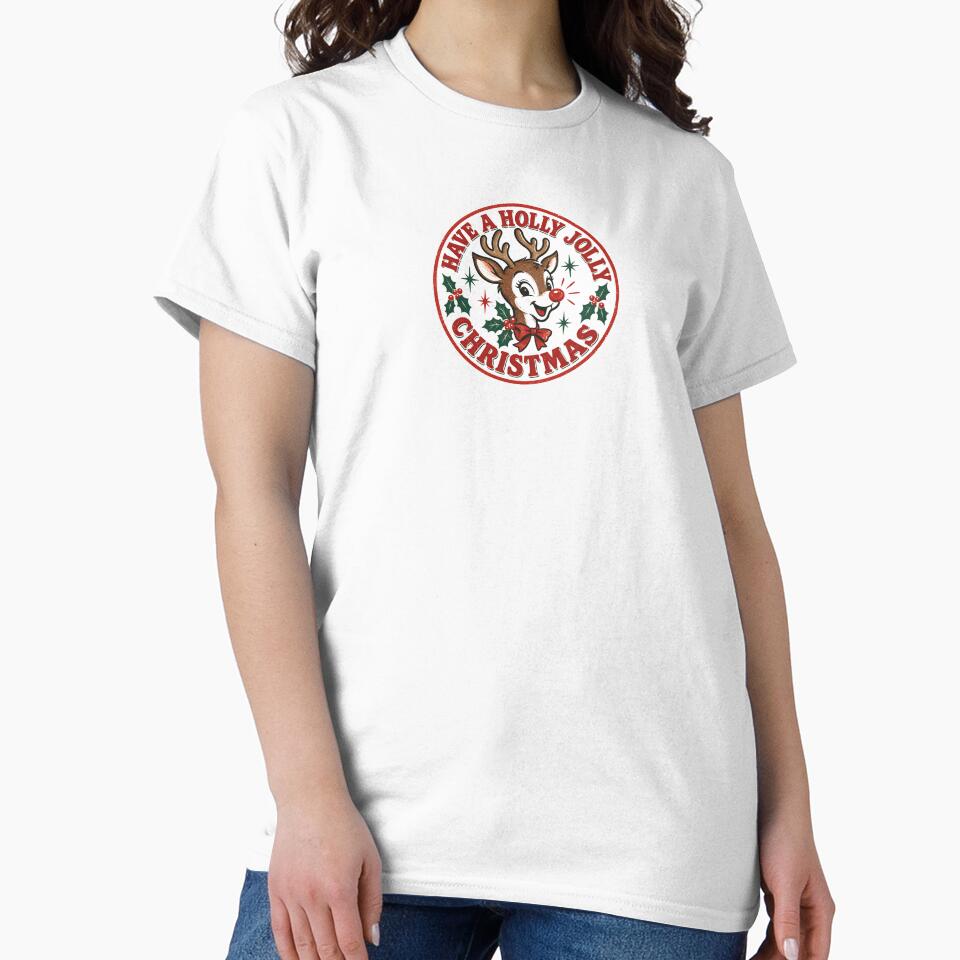 Vintage Retro Christmas Reindeer by Inspired Life Creative