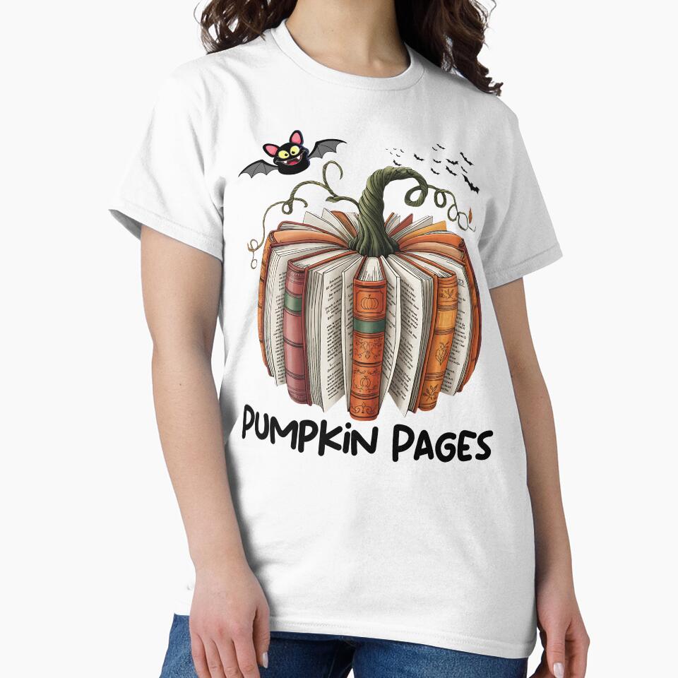 Pumpkin Pages Spooky Bookish Design by CleanDecor