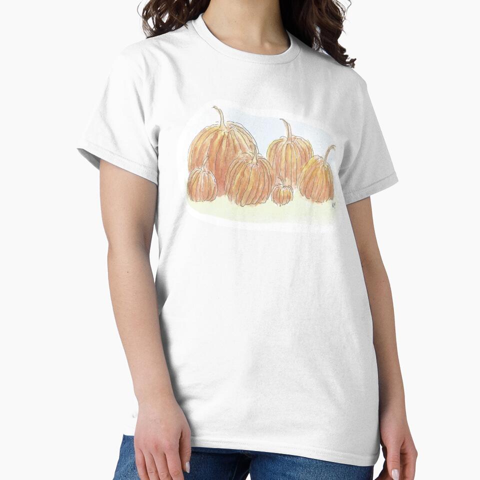 Pumpkin Patch Watercolor (01) by PaintingsByKF