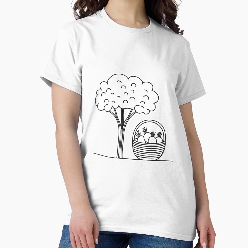 Turnips Beside Tree Harvest Basket by rasagamastore