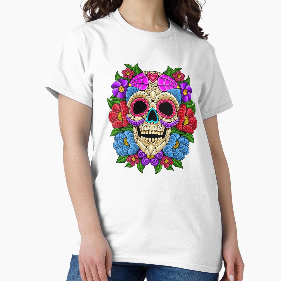 Floral Sugar Skull by MMjs826