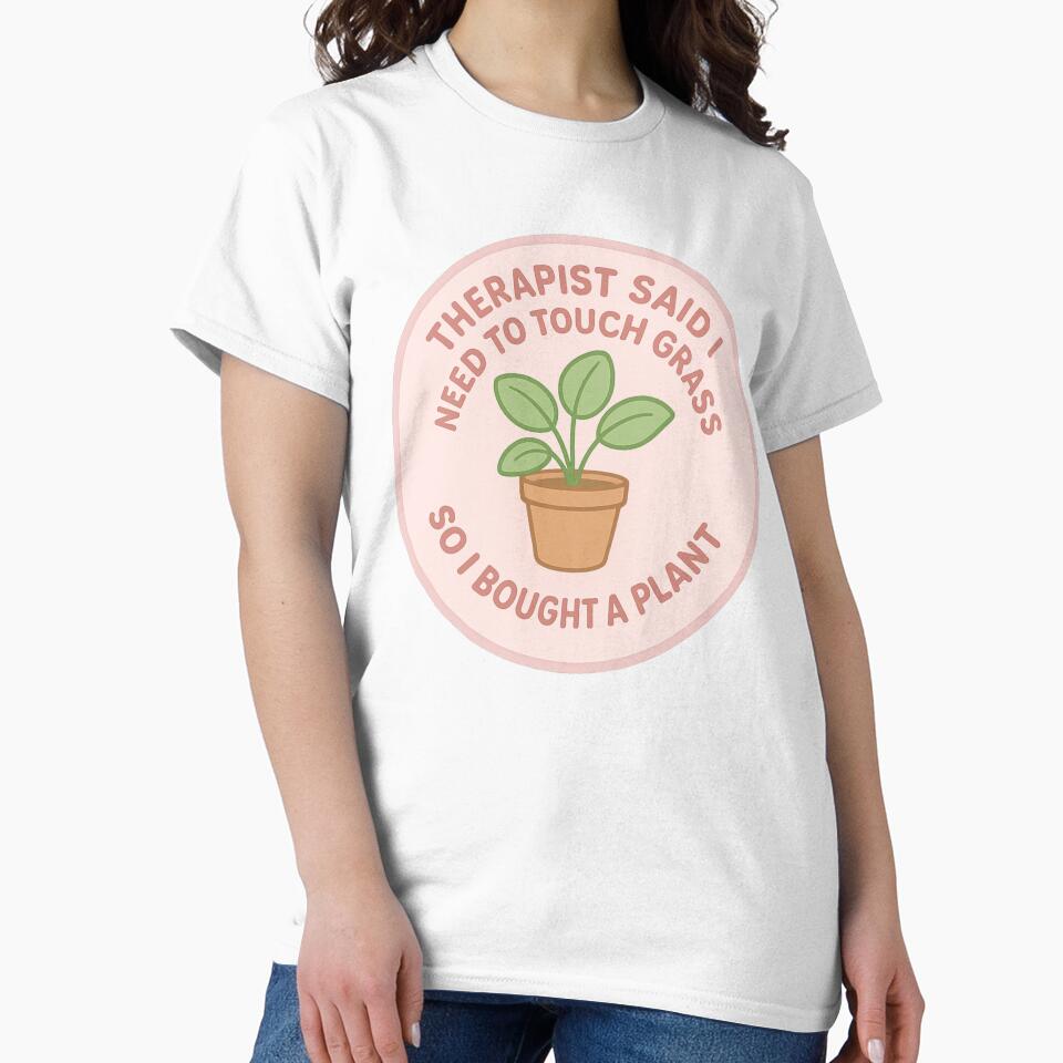 Touch Grass Pastel Plant Sticker by aurenta.shop