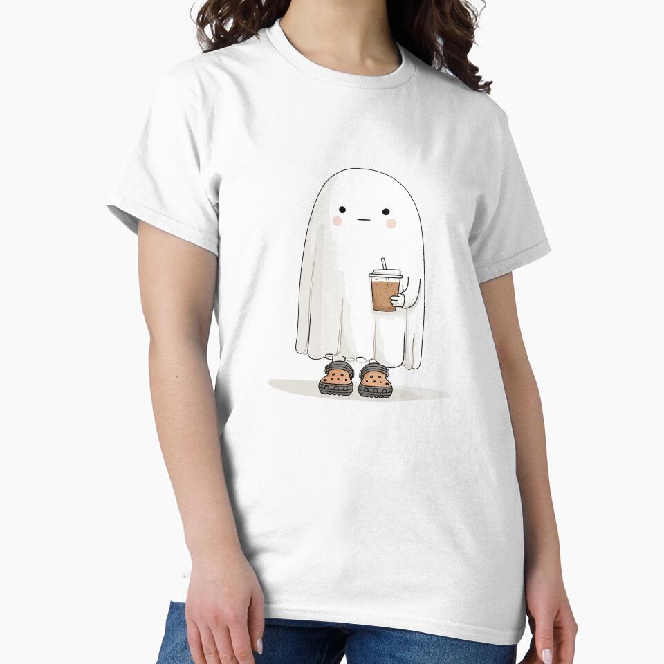 Iced Coffee Ghost – Minimal Cute Aesthetic by Alphakenon