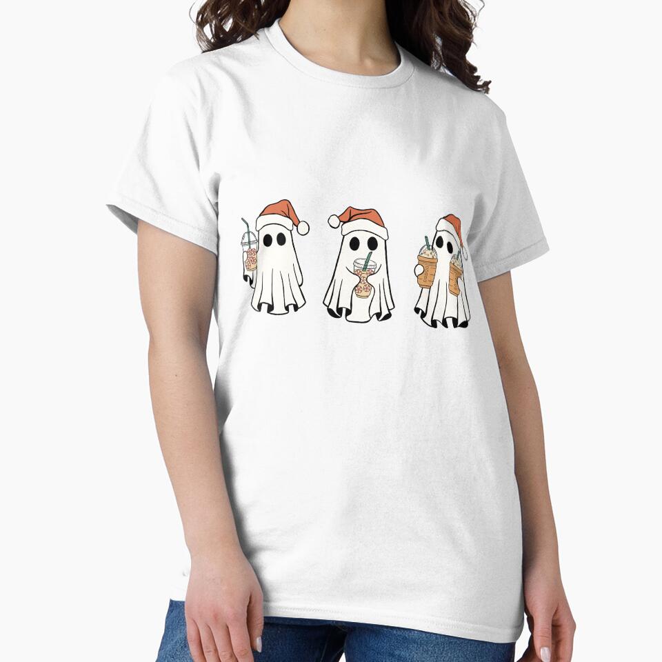 Christmas Ghosts With Iced Coffee by DeafPigeonDesigns