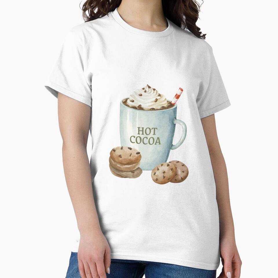 Hot Cocoa Watercolor Art by Sunny Jar Designs