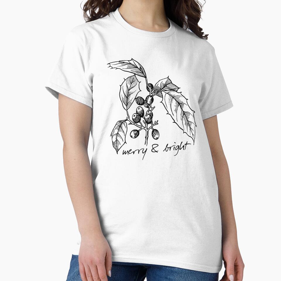 Merry and Bright Simple Christmas Design by oliveandmoon