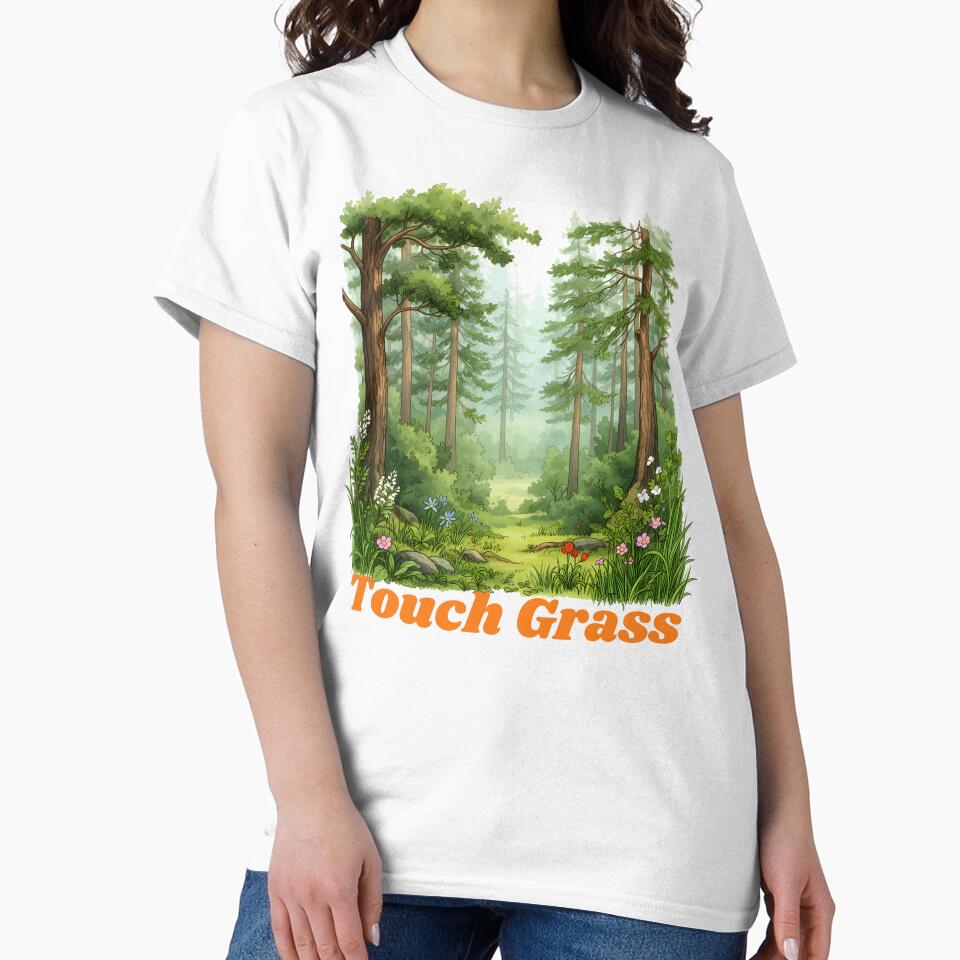 "Touch Grass" Forest Path Print by WrenAndWhimsy
