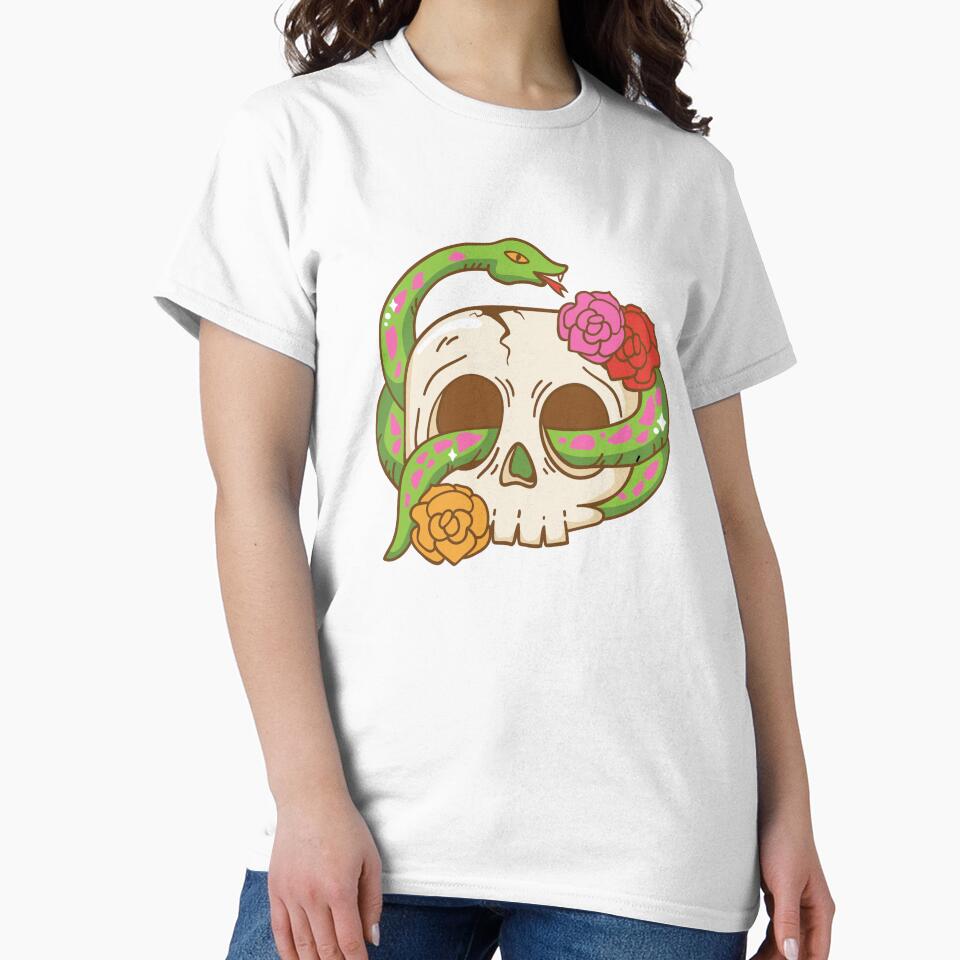 skull love flowers by Cine Merch