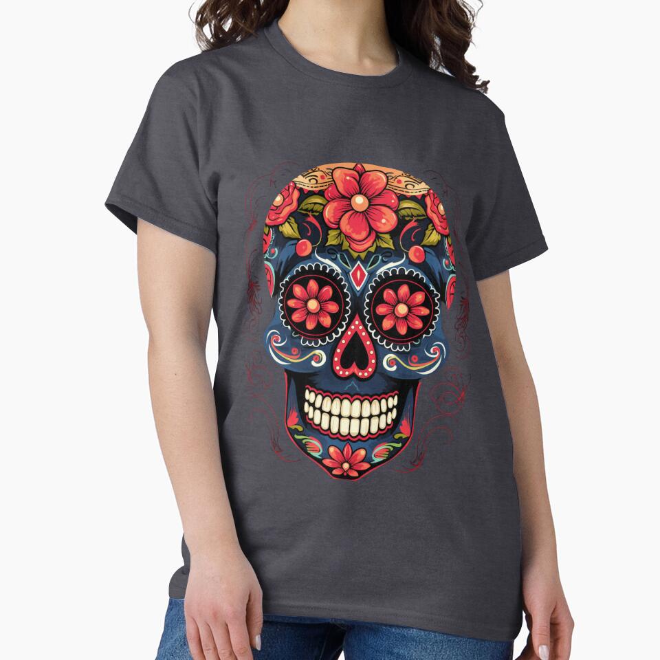Dia de Los Muertos Skull by StudioRedKoala