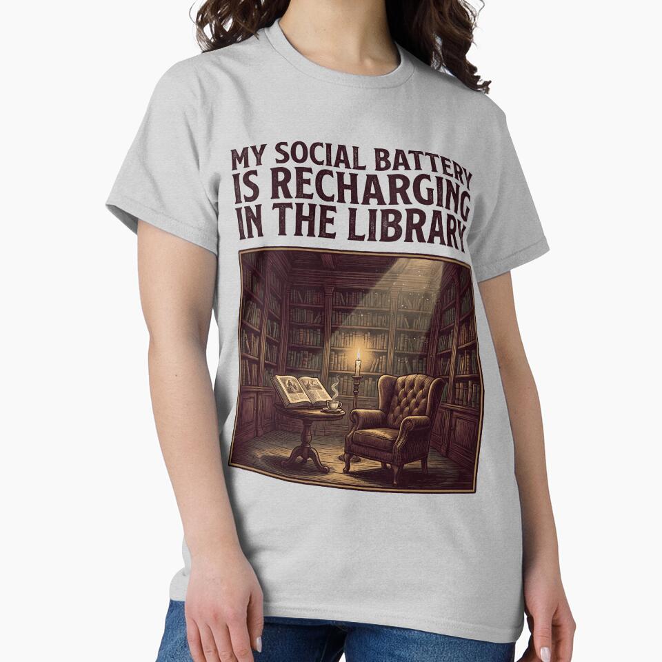 My Social Battery Is Recharging In The Library by SignumShop