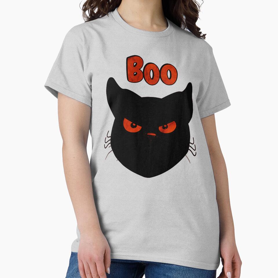 Halloween Boo Cat Red Eyes by Willyboy16