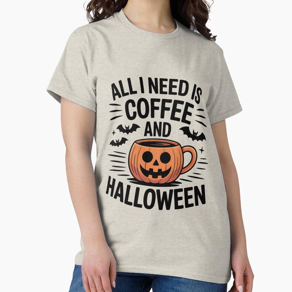 All I Need Is Coffee and Halloween – Spooky Coffee Lover Design by Jollys-ArtShop