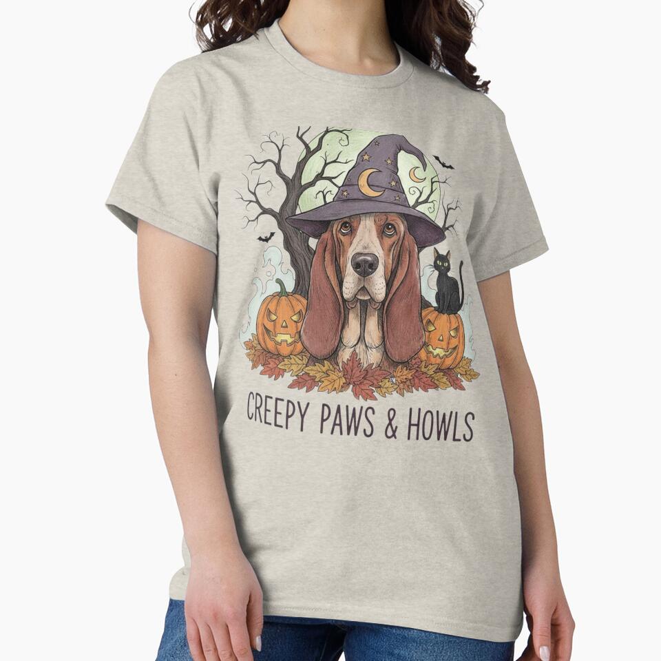 Bloodhound Creepy Paws & Howls- Dog Halloween by Too Kool Designing