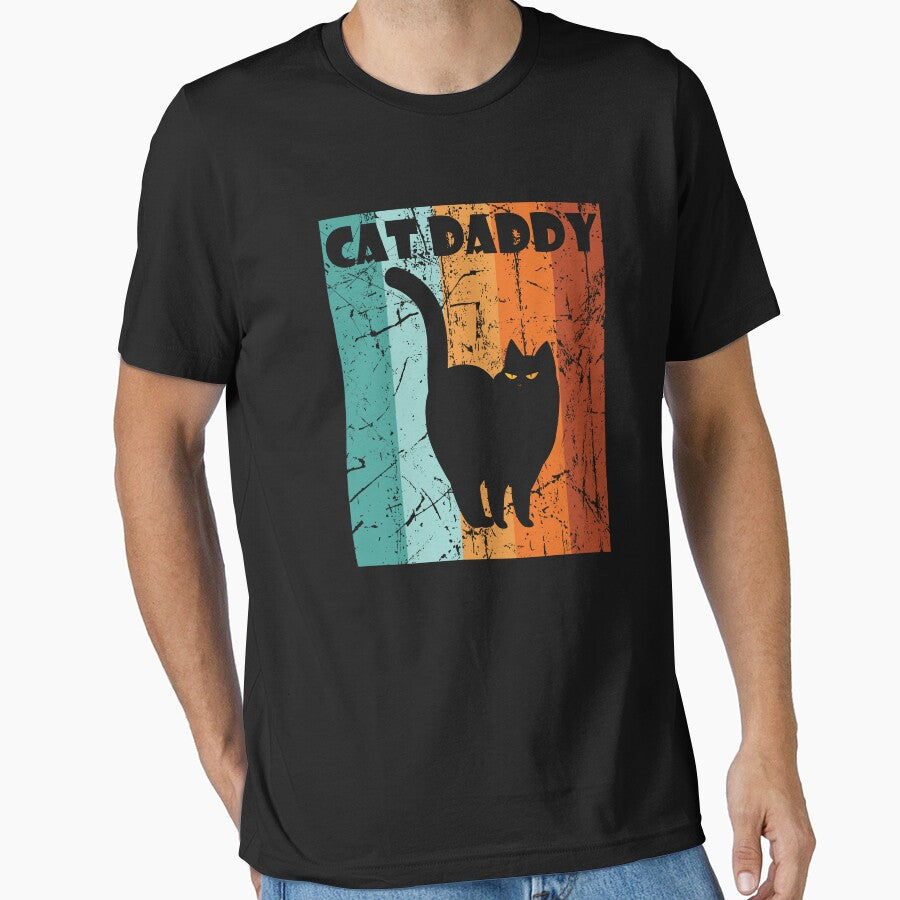 Cat Daddy Vintage Eighties Style Cat Retro Distressed by Slassyat