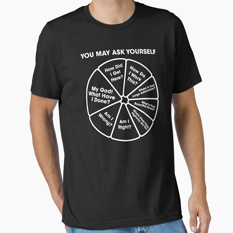 Once In A Lifetime - You May Ask Yourself Pie Chart B&W by el-em-cee