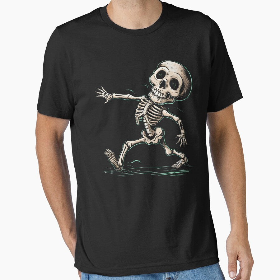 Funny Dancing Skeleton Halloween by Quirky Shirts