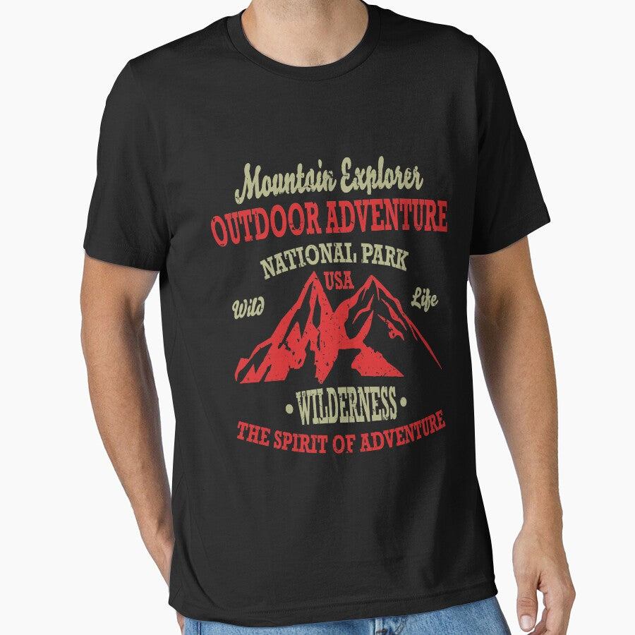 Mountain Explorer Retro Vintage Distressed Design by JakeRhodes